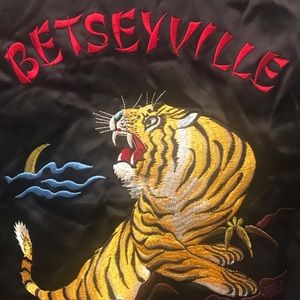 Incredible Betseyville Embroidered Tiger Bomber!